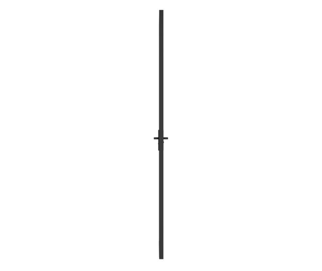Notranja vrata 93x201,5 cm črna ESG steklo in aluminij