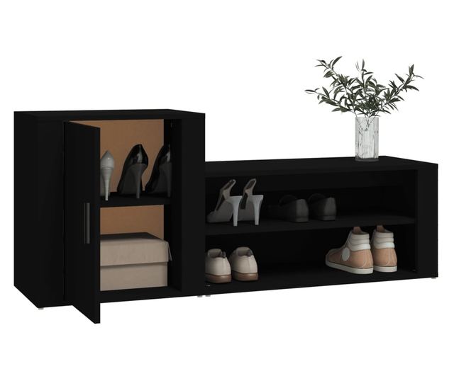 Ormarić za cipele crni 130 x 35 x 54 cm od konstruiranog drva