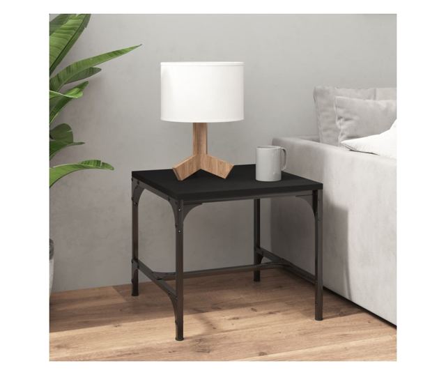 Masuta de cafea, negru, 50x50x35 cm, lemn compozit