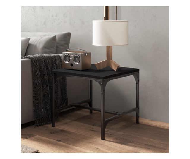 Masuta de cafea, negru, 50x50x35 cm, lemn compozit