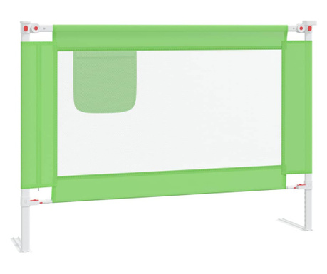 Sigurnosna ograda za dječji krevet zelena 90 x 25 cm od tkanine