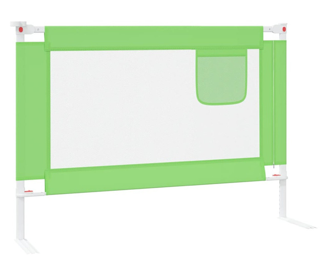 Ограничител за бебешко легло, зелен, 90x25 см, плат