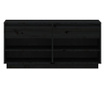 Ormarić za cipele crni 110 x 34 x 52 cm od masivne borovine