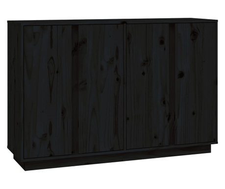 Servantă, negru, 120x35x80 cm, lemn masiv de pin