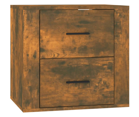 Нощно шкафче за стенен монтаж, опушен дъб, 50x36x47 см