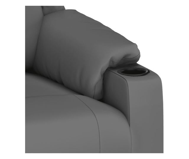 Električna masažna fotelja, siva, eko koža