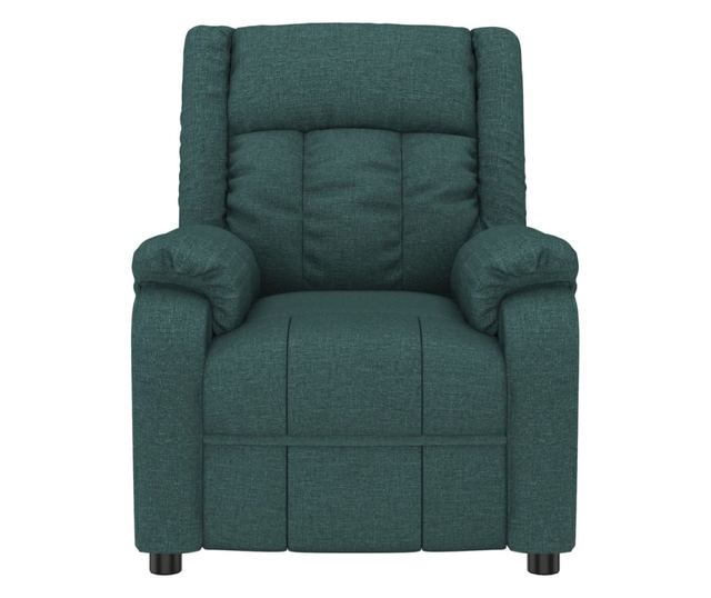 Електрически масажен фотьойл, тъмнозелен, текстилна материя