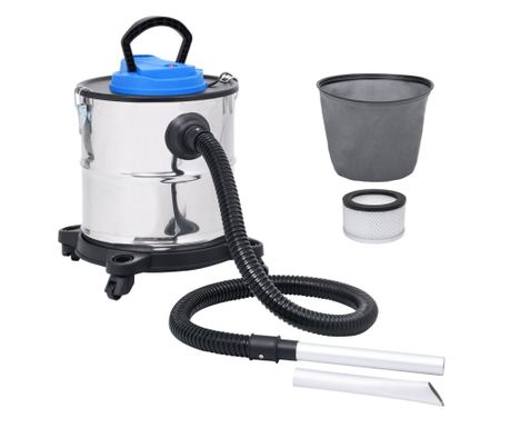 Vakuumski sesalnik za pepel HEPA filter 1200 W 20 L jeklen 