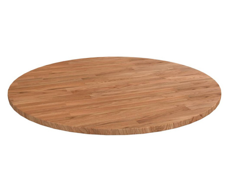 Blat de masă rotund maro deschis Ø80x1,5 cm lemn stejar tratat