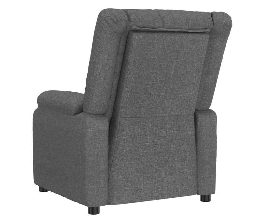 Електрически масажен стол с функция за накланяне, тъмносив, плат - 6