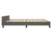 Okvir za krevet s uzglavljem tamnosivi 200x200 cm baršunasti