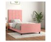 Легло с табла, розово, 100x200 см, кадифе thumbnail 1