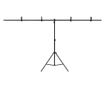 Stalak za pozadinu u obliku slova T crni 201x60x(70-200) cm