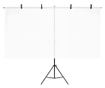 Stalak za pozadinu u obliku slova T crni 201x60x(70-200) cm