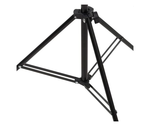Stalak za pozadinu u obliku slova T crni 201x60x(70-200) cm