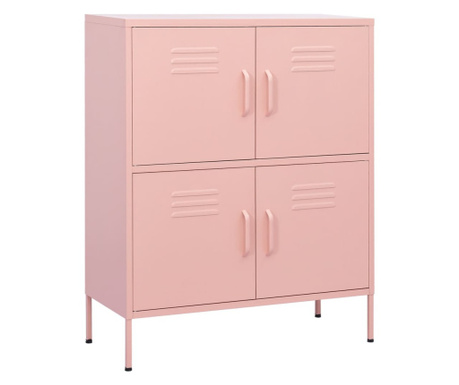rózsaszín acél tárolószekrény 80 x 35 x 101,5 cm