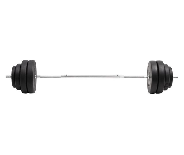 Dvoručni uteg s pločama 60 kg