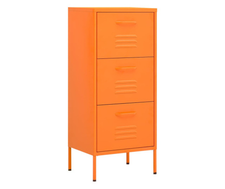 narancssárga acél tárolószekrény 42,5x35x101,5 cm