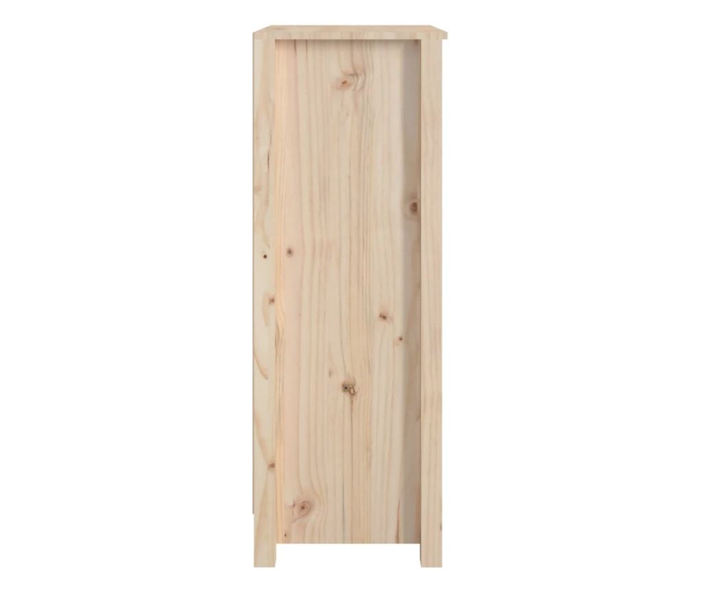 Βιβλιοθήκη, 50x35x97 εκ., Μασίφ Ξύλο Πεύκου - 6