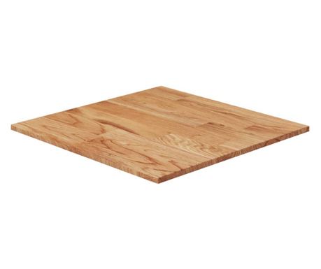 Kvadratna mizna plošča sv. rjava 40x40x1,5 cm trdna hrastovina 