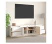 Comodă TV, alb, 176x37x47,5 cm, lemn masiv de pin