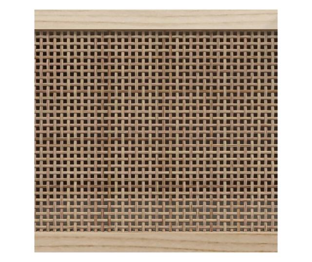 Comodă TV, maro, 105x30x40 cm lemn masiv pin și ratan natural