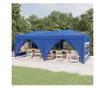 kék összecsukható rendezvénysátor oldalfalakkal 3 x 6 m