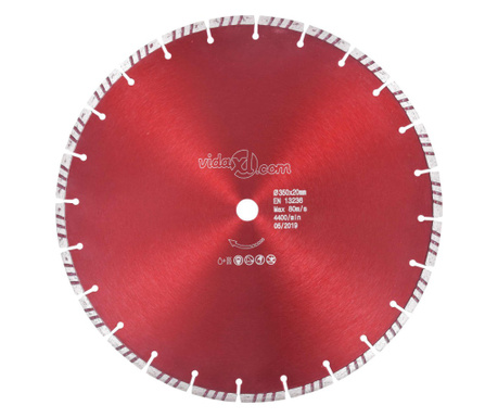 Диамантен режещ диск, турбо, стомана, 350 мм