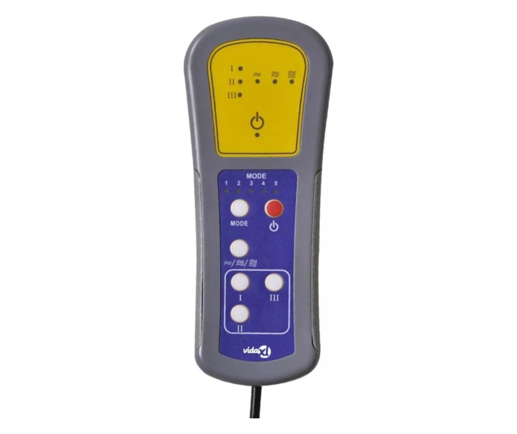 Електрически масажен стол с функция за накланяне, тъмносив, плат - 11