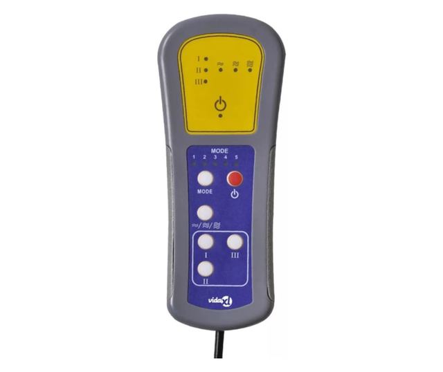 Електрически масажен фотьойл, тъмнозелен, текстилна материя