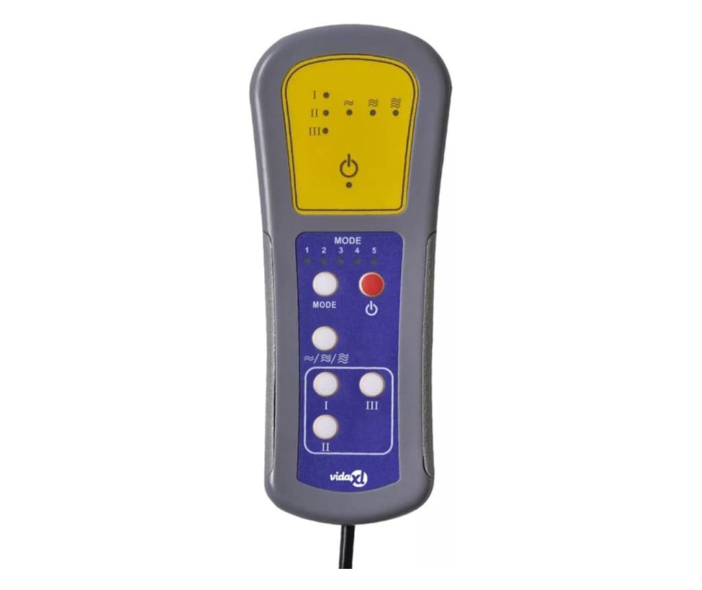 Reclining electric massage armchair, cream, textile - 11