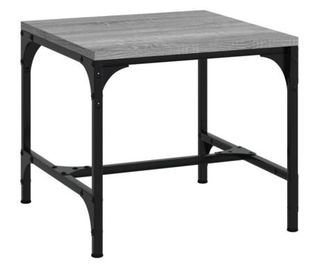 szürke sonoma színű szerelt fa kisasztal 40x40x35 cm