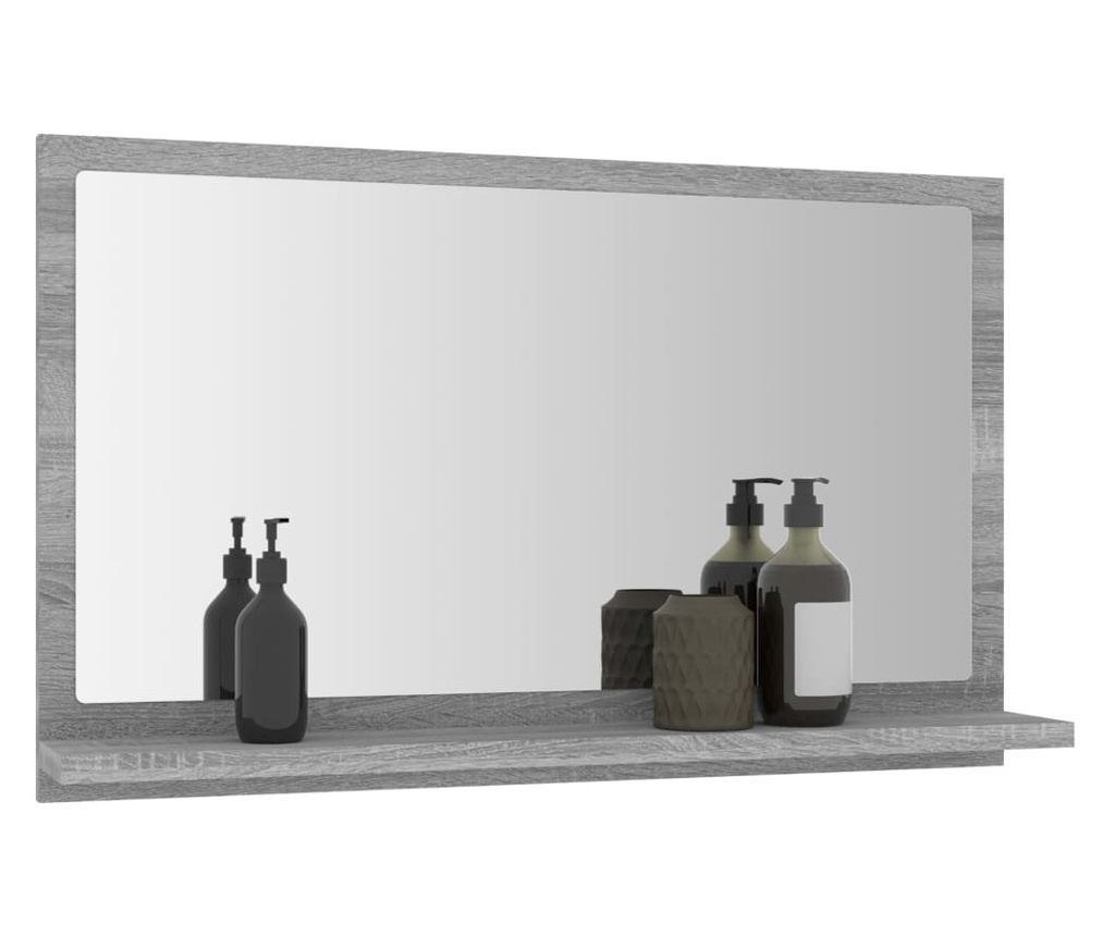 Καθρέφτης Μπάνιου, Sonoma Gray, 60x10.5x37 εκ., Συνθετικό Ξύλο - 6