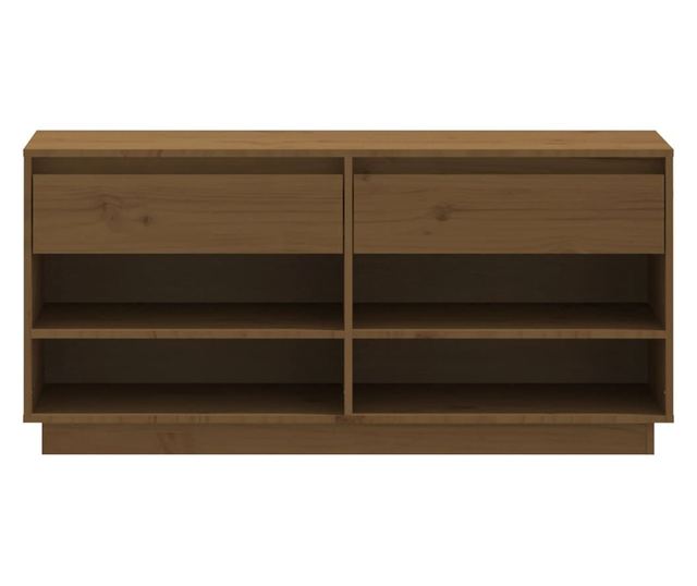 Ormarić za cipele boja meda 110x34x52 cm od masivne borovine