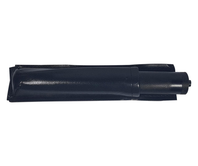 Стоманен телескопичен комплект пръчки, черен, 64 см + черна черепна кутия-розетка