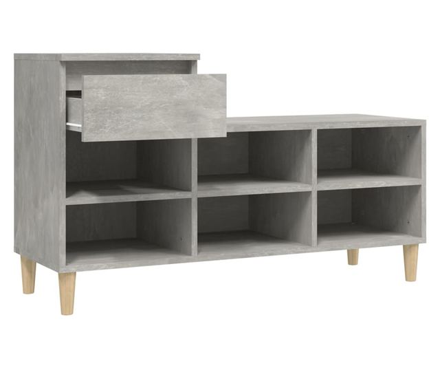 Ormarić za cipele boja betona 102x36x60 cm konstruirano drvo