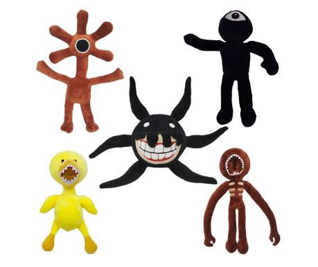 IdeallStore Roblox Doors plüss játék készlet, öt darab, többszínű