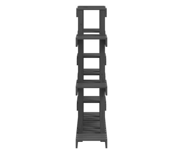 Stalak za biljke sivi 104,5 x 25 x 109,5 cm od masivne borovine