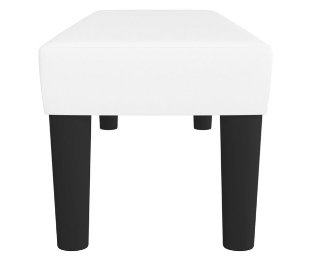fehér műbőr pad 100 x 30 x 30 cm