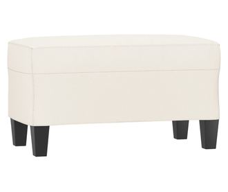 krémszínű műbőr pad 70 x 35 x 41 cm