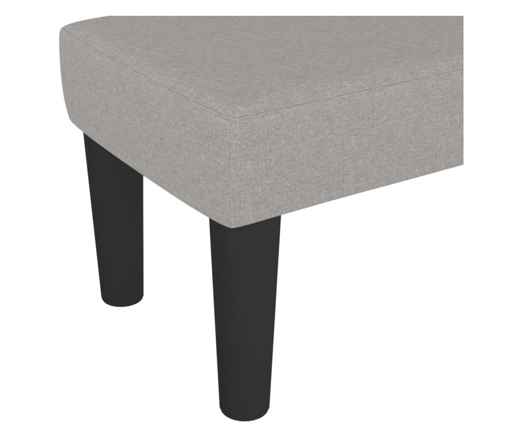 világosszürke szövet pad 100 x 30 x 30 cm - 8