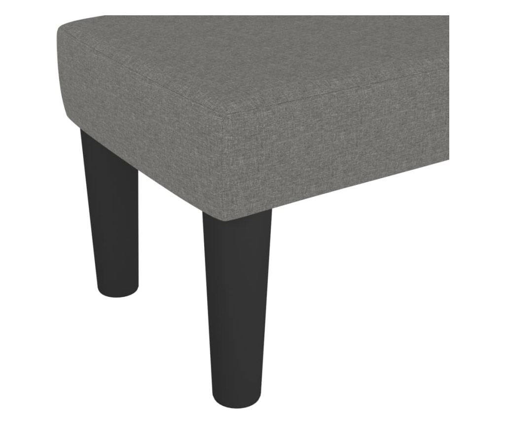 sötétszürke szövet pad 70 x 30 x 30 cm - 6