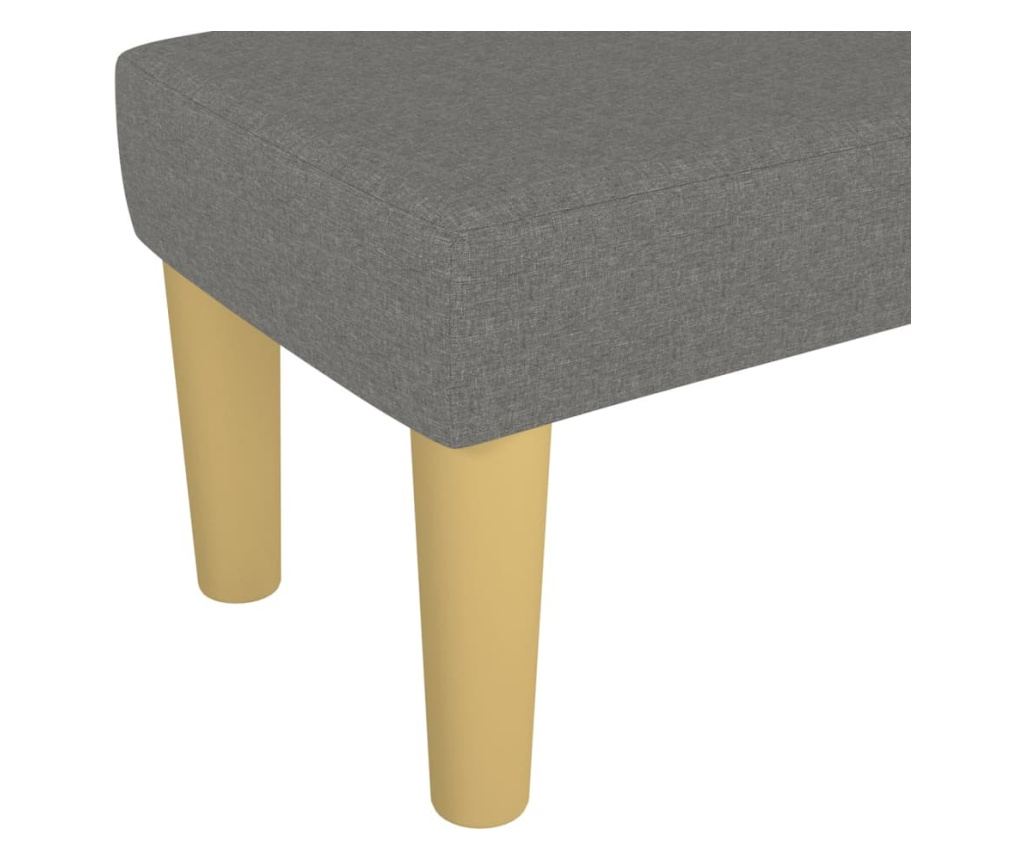 sötétszürke szövet pad 70 x 30 x 30 cm - 6