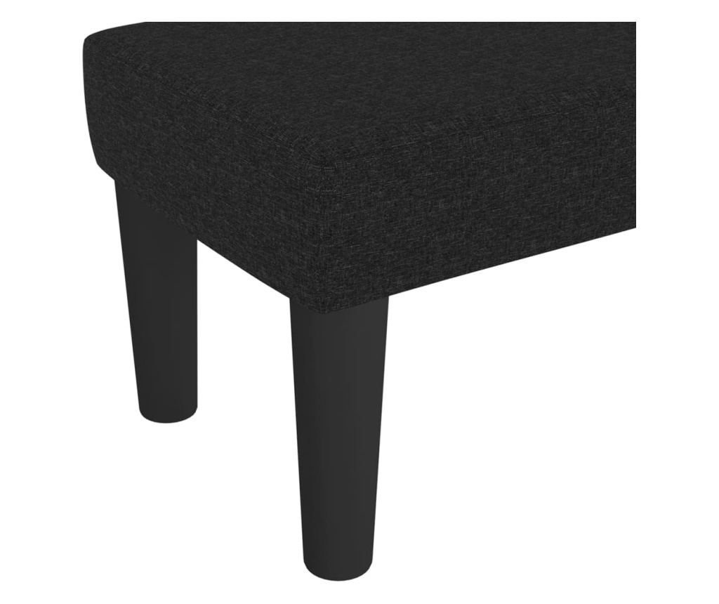 fekete szövet pad 100 x 30 x 30 cm - 9