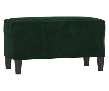 Lavice tmavě zelená 70x35x41 cm samet 