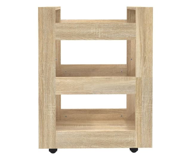 Kuhinjska kolica boja hrasta 60 x 45 x 80 cm konstruirano drvo