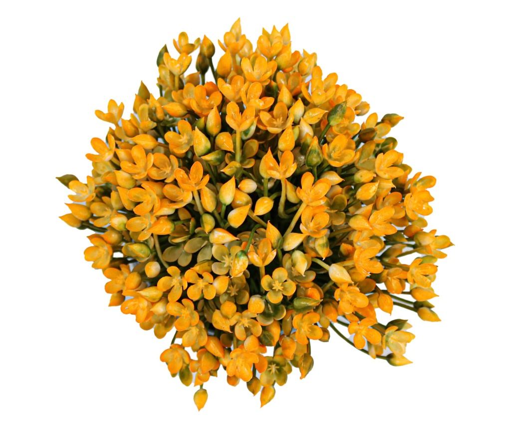 Virágcserép, narancssárga, műanyag, 16cm - 2