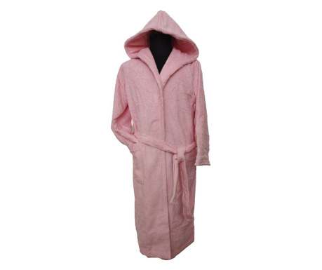Розов халат за баня с качулка  XL