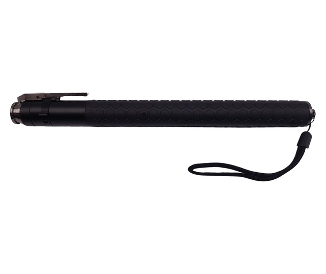IdeallStore® automata teleszkópos sétapálca, Defense Guardian, 65 cm, integrált biztonsági, fekete