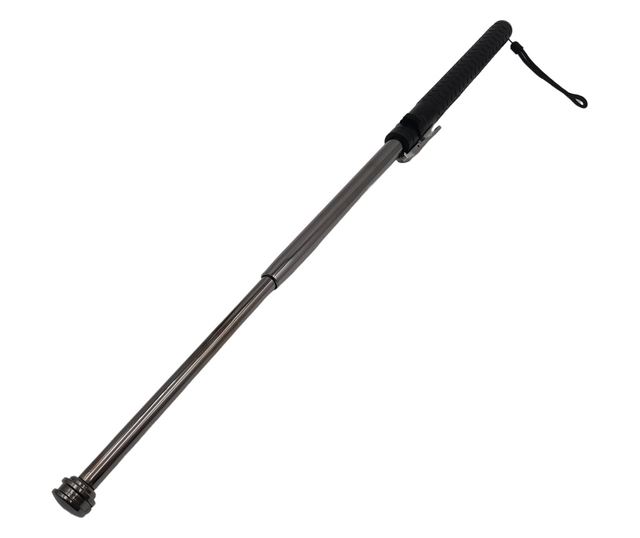 IdeallStore® automata teleszkópos sétapálca, Defense Guardian, 53 cm, integrált biztonsági, fekete